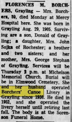 Borchers AuSable Canoe & Kayak - Apr 27 1965 Article (newer photo)